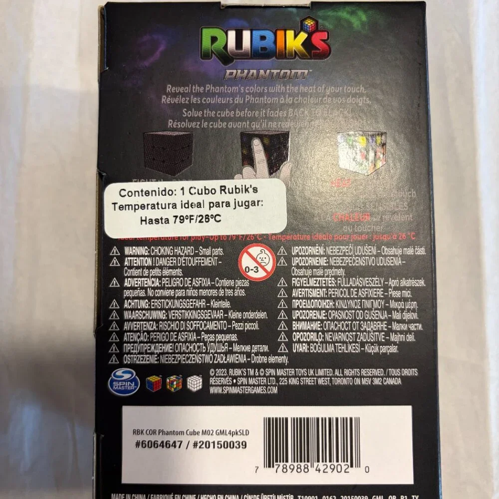 Rubik’s Phantom Touch Reveal Puzzle Cube Color Changing Brain Teaser